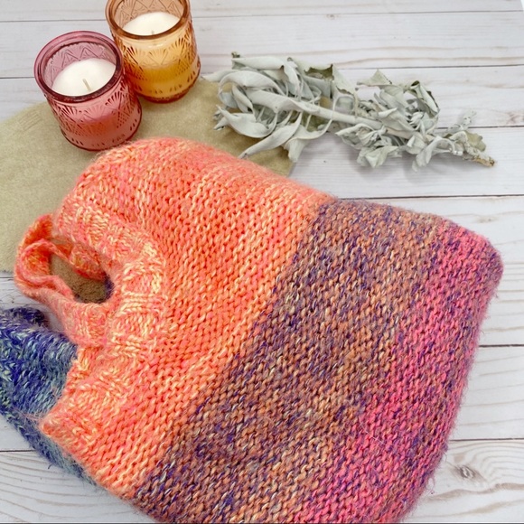 LA Hearts Oversized Knot Rainbow Sweater xs - Picture 1 of 8